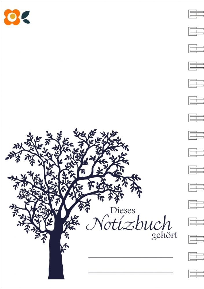 Notizblock Silhouette, blau