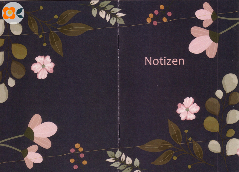 Notizheftchen Notizen, floral