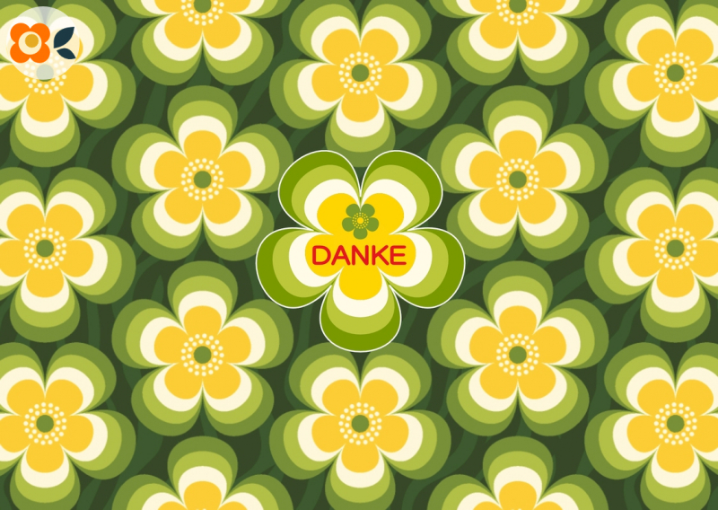 Postkarte Danke, Butterblume