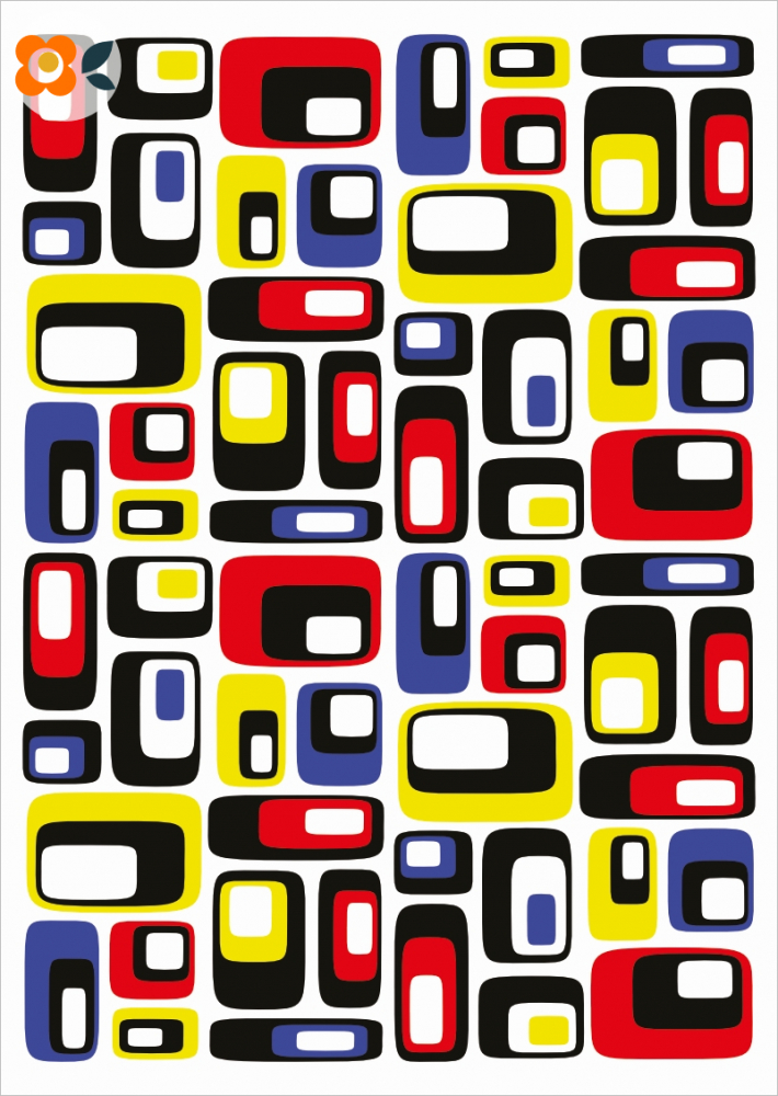 Postkarte Quader, Bauhaus