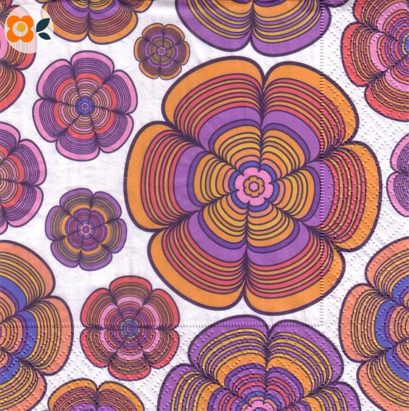 Lunchservietten Funky Flower Power