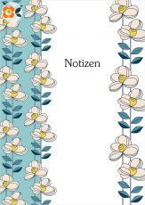 Notizheftchen Notizen - Retro-Blume