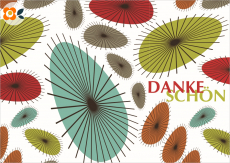 Postkarte Dankeschn, Form+Linie