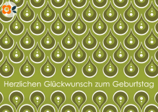 Postkarte Herzlichen Glckwunsch zum Geburtstag, Jaderegen