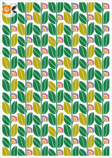 Postkarte Die Rückkehr der Retroblumen